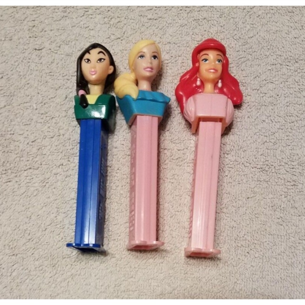 Lot 3 Pez Dispenser Disney Princess Mulan, Ariel,‎ Cinderella